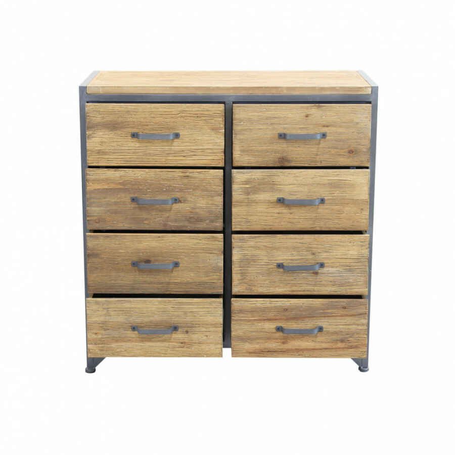 Cassettiera in Legno,Metallo cm 81,5x38x82,5 – TRISTAN