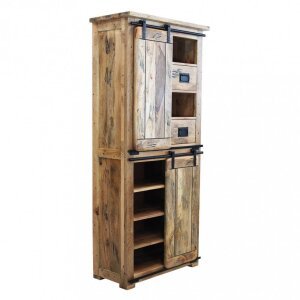 Credenza per soggiorno Industrial in Legno cm 80x40x180 – RICK