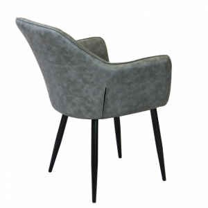 Poltrona per Sala da Pranzo in Ecopelle,Metallo cm 48x62x83 – ROBIN