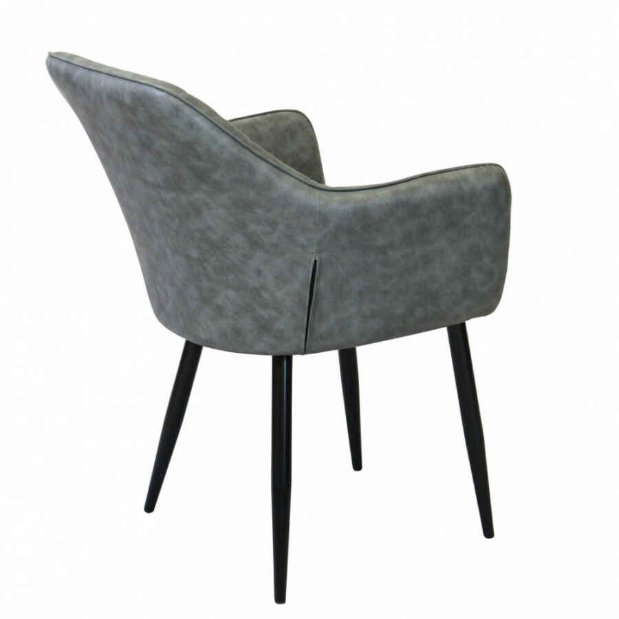 Poltrona per Sala da Pranzo in Ecopelle,Metallo cm 48x62x83 – ROBIN