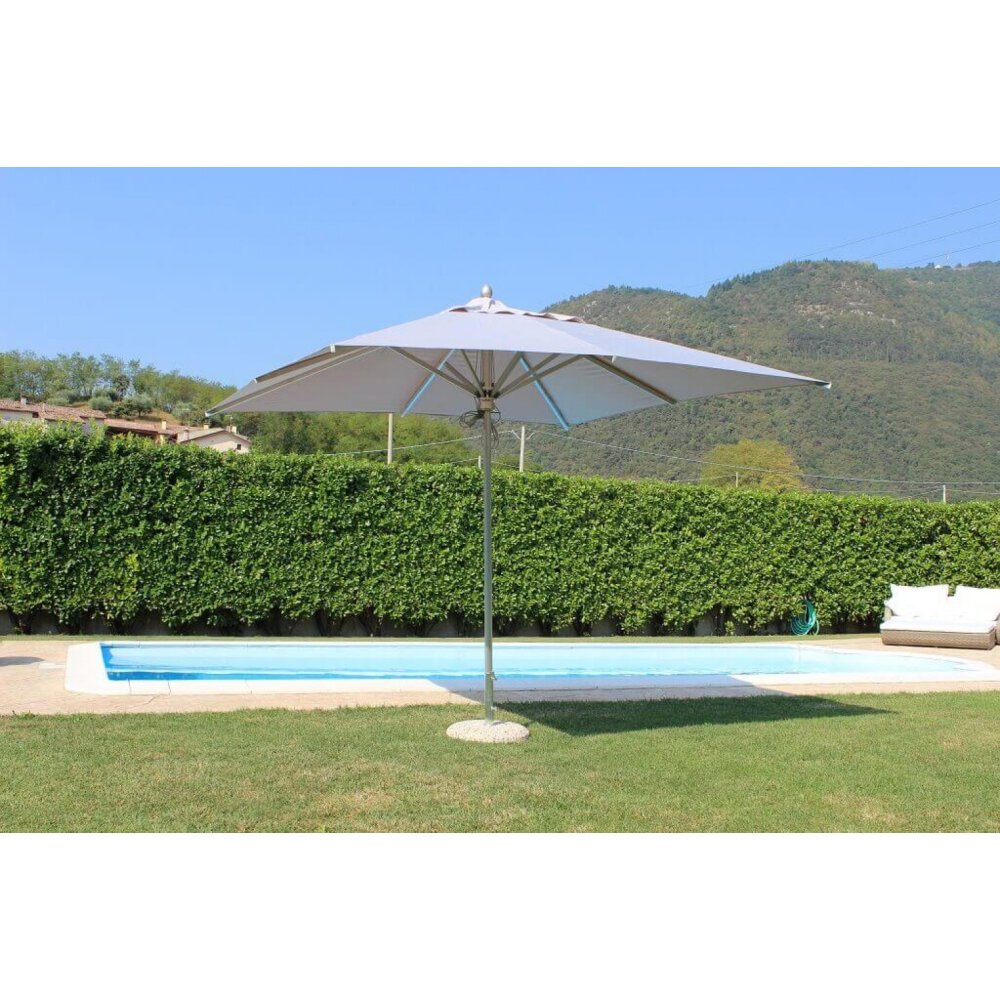 Ombrellone da Giardino 3×3 palo centrale in alluminio,poliestere – DAVIE