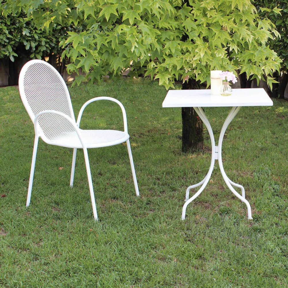 Poltrona da Giardino Impilabile in Acciaio cm 51x61x90 – JOEL