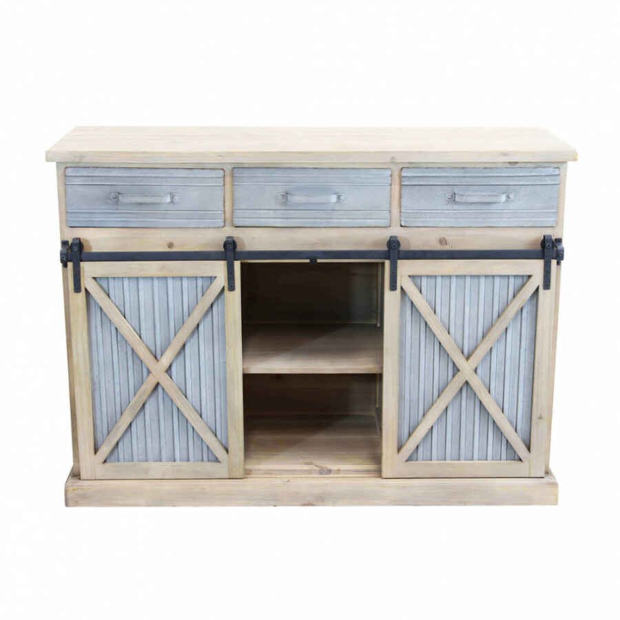 Madia Industrial in Legno,Metallo cm 113×39,5×81 – REGINALD