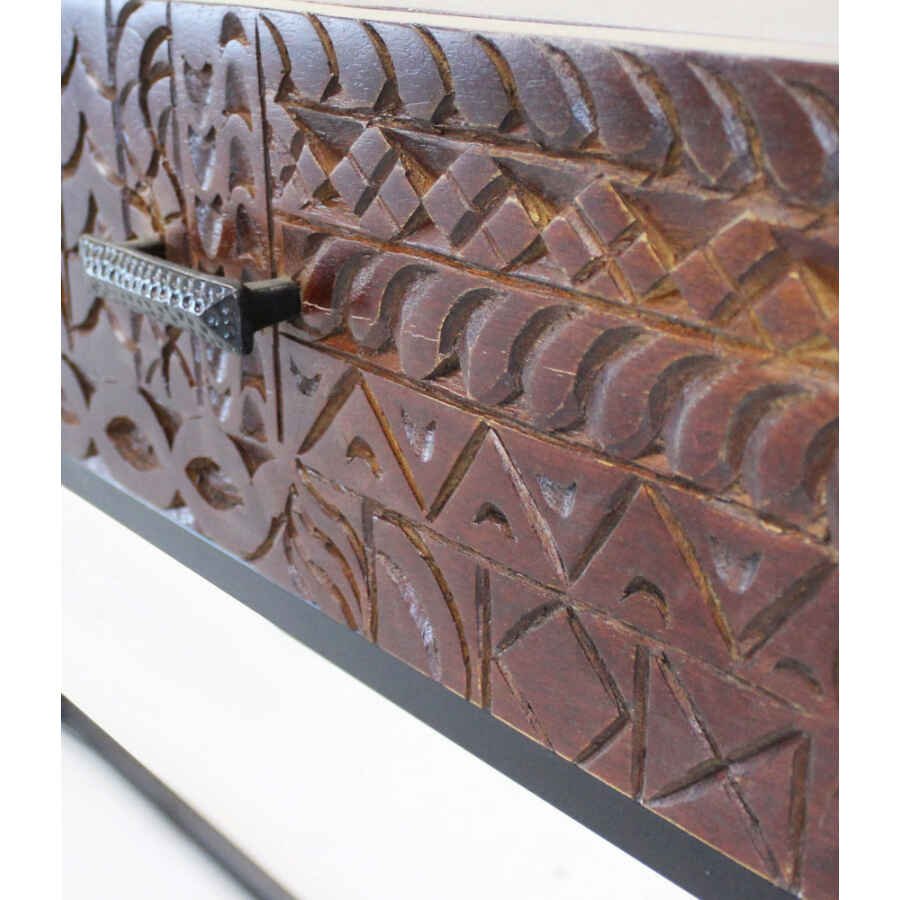 Consolle per Ingresso con decoro in Legno,Metallo cm 120x30x76 – WILBUR