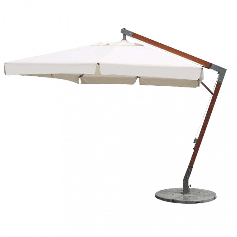 Ombrellone da Giardino decentrato 3×4 in legno,poliestere – BRENTA