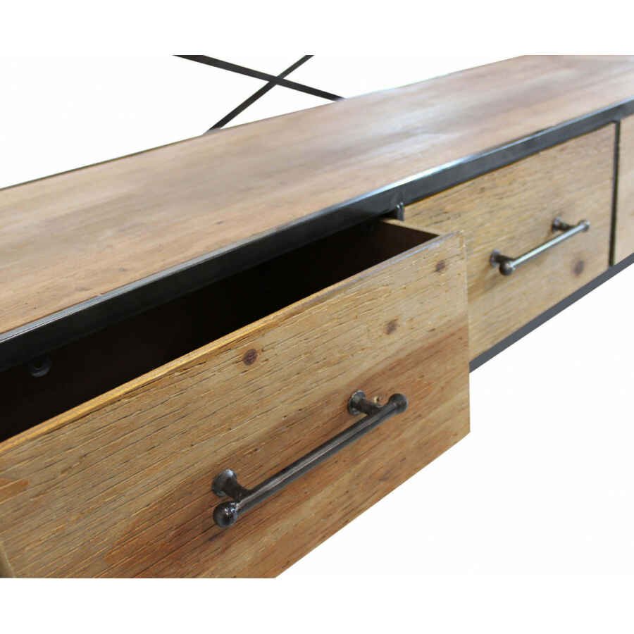 Libreria in Legno,Metallo cm 128×44,5×153,5 – DENE