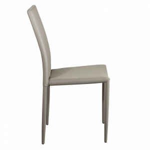 Sedia da Pranzo Moderna in Ecopelle,Acciaio cm 41x43x90 – RACHEL