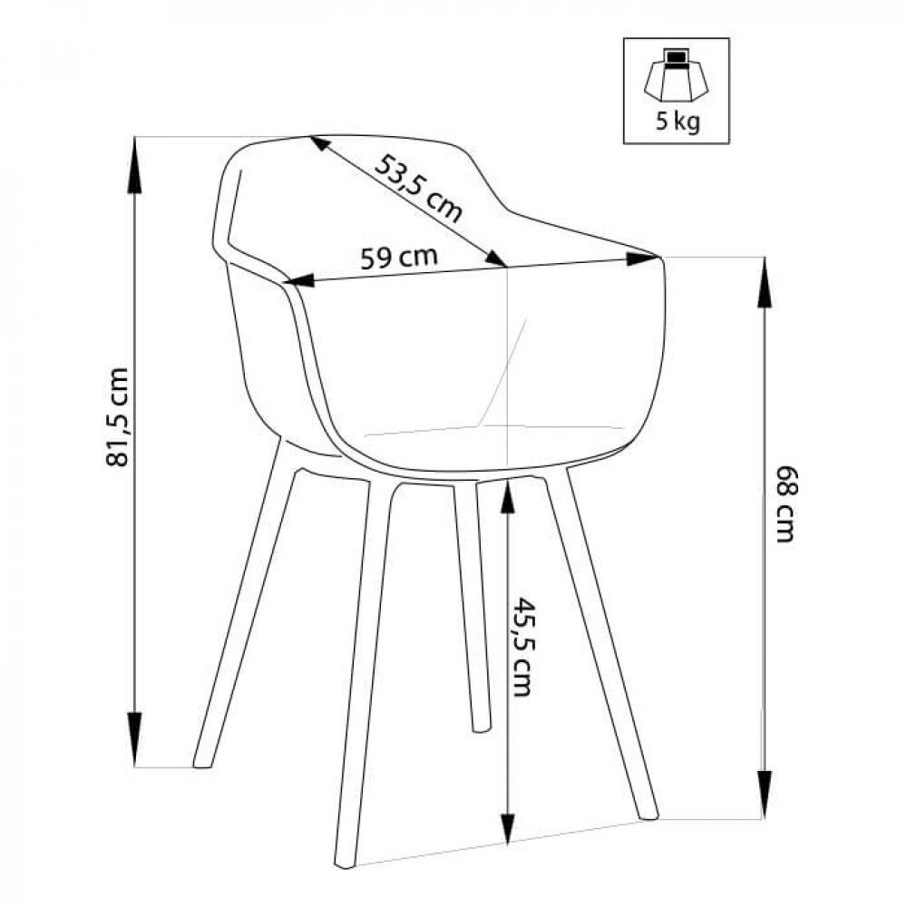Poltrona da Giardino in Plastica cm 53,5x59x81,5 – ALEX
