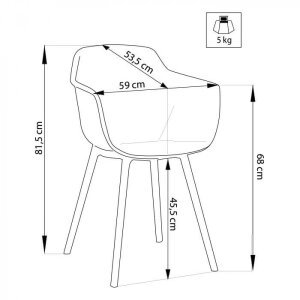 Poltrona da Giardino in Plastica cm 53,5x59x81,5 – ALEX
