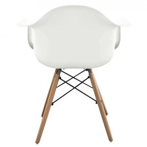 Poltrona Scandinava Moderna in Legno,Acciaio,Plastica cm 62,5x62x81 – BENEDICT