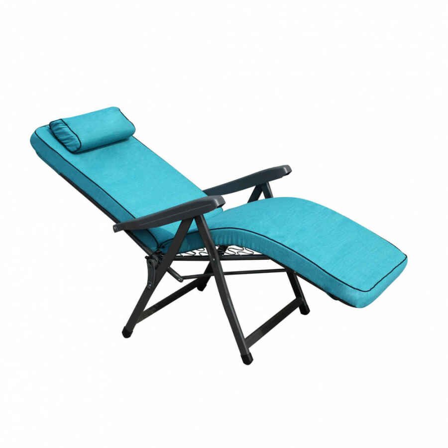 Poltrona Sdraio relax reclinabile in Tessuto,Acciaio cm 155x60x60 – MORTY