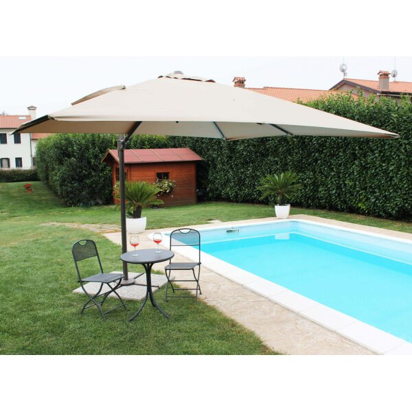Ombrellone da Giardino decentrato 2,5×2,5 in alluminio,poliestere – LENA