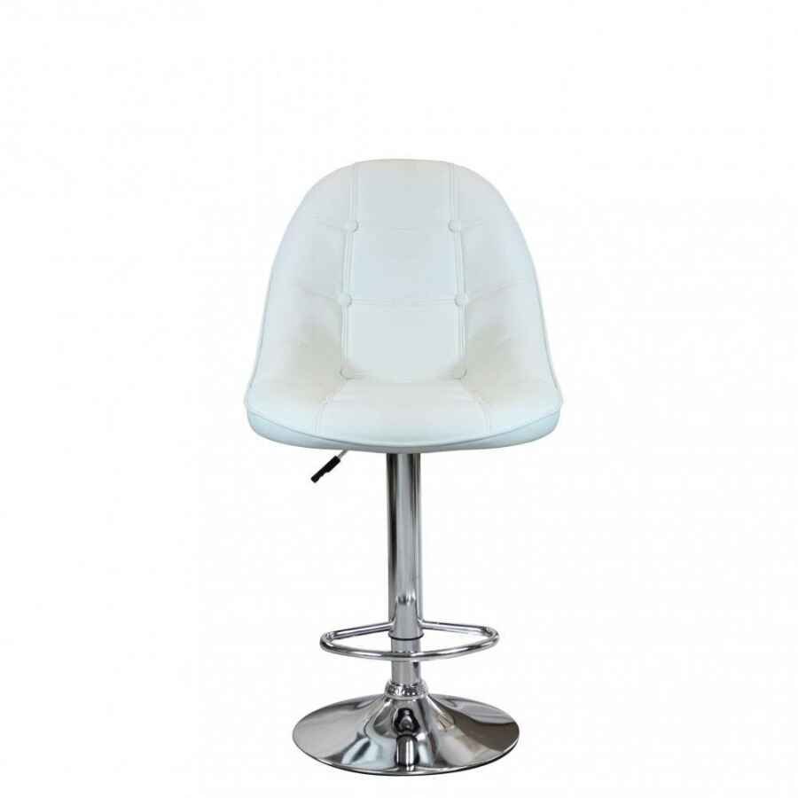 Sgabello Moderno per Sala da Pranzo in Ecopelle,Metallo cm 59x55x116 – SHAW