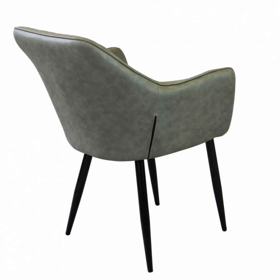 Poltrona per Sala da Pranzo in Ecopelle,Metallo cm 48x62x83 – ROBIN