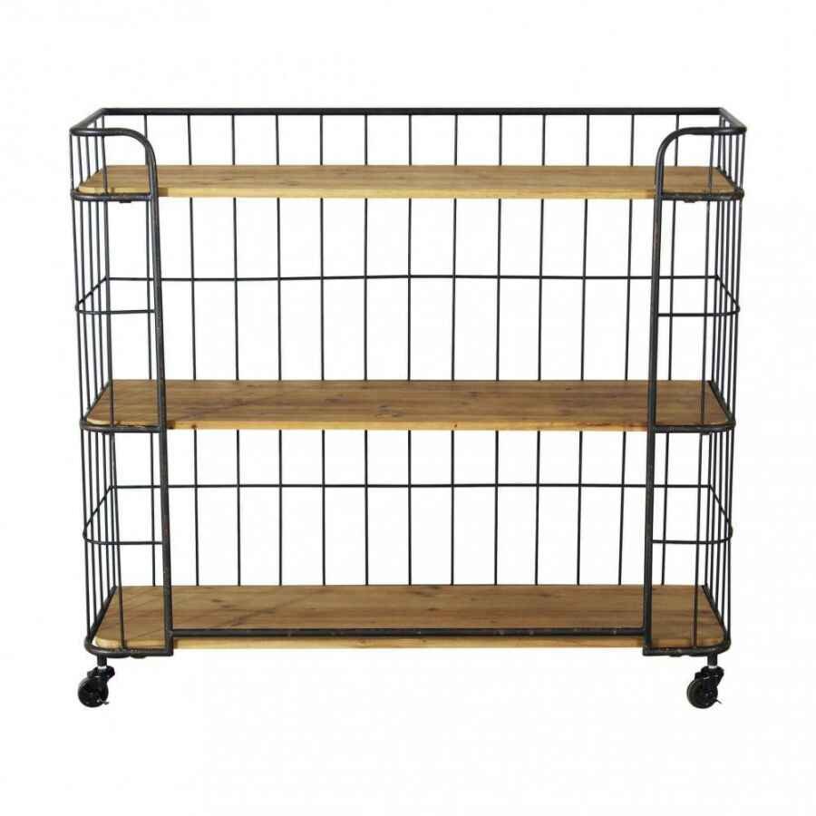 Libreria Industrial con ruote in Truciolare cm 104x36x93 – BENNY