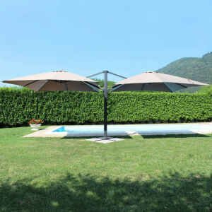 Ombrellone doppio da Giardino 3×3 in alluminio,poliestere – DUBLE