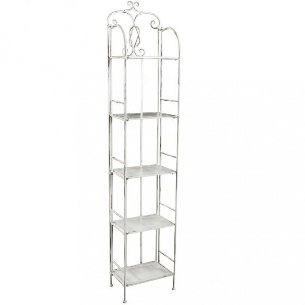 Scaffale 5 piani stile provenzale verniciato in Acciaio cm 32x22x165 – ULYSSES