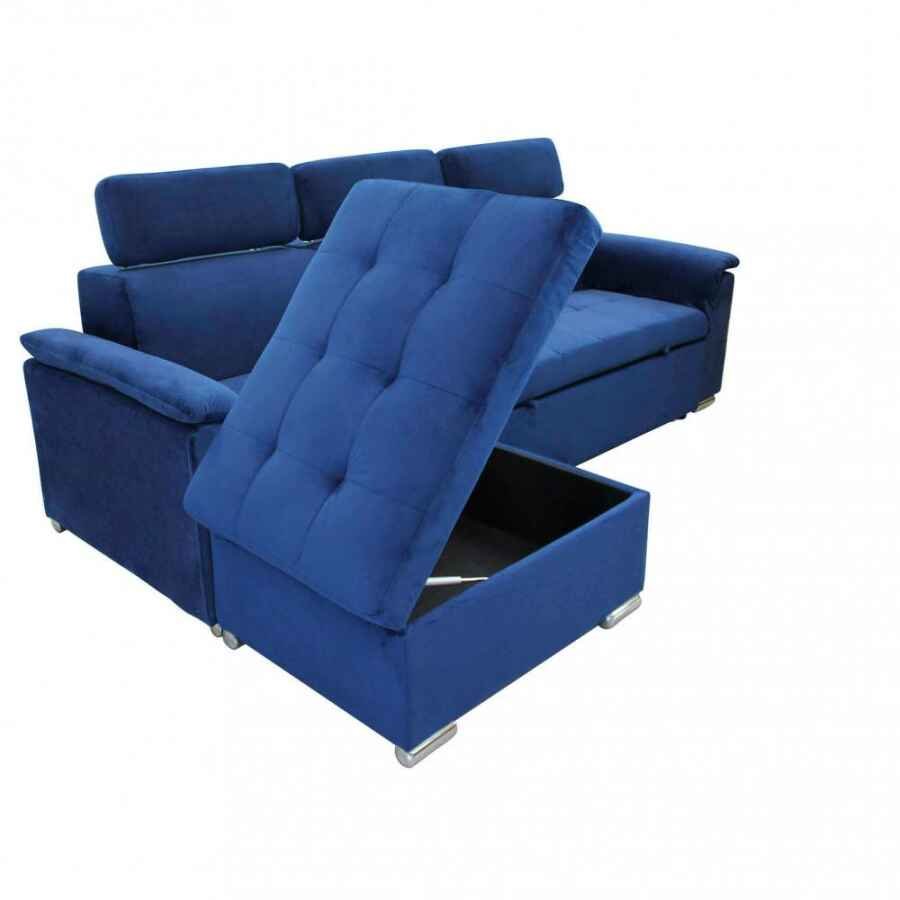 Divano Letto con penisola in Tessuto cm 234x148x84 – ALF