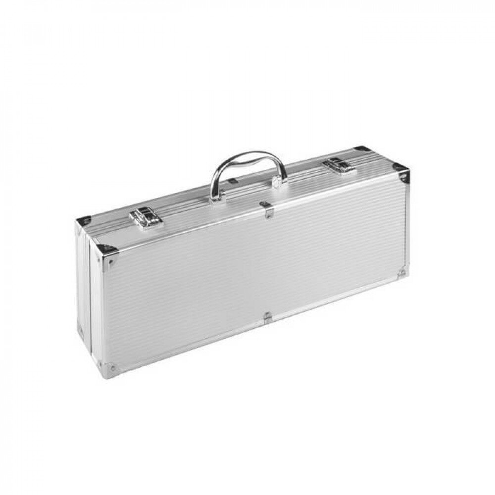 Valigetta Attrezzi per Barbecue con 3 accessori in Alluminio cm 36,8×9,8×7,8 – ROYSTON