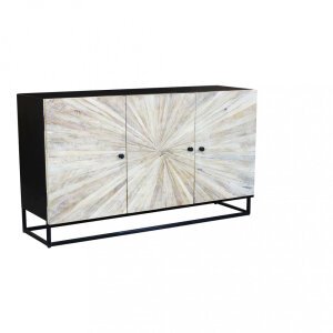 Madia 3 ante per soggiorno Industrial in Legno,Metallo cm 150x45x80 – GOMER