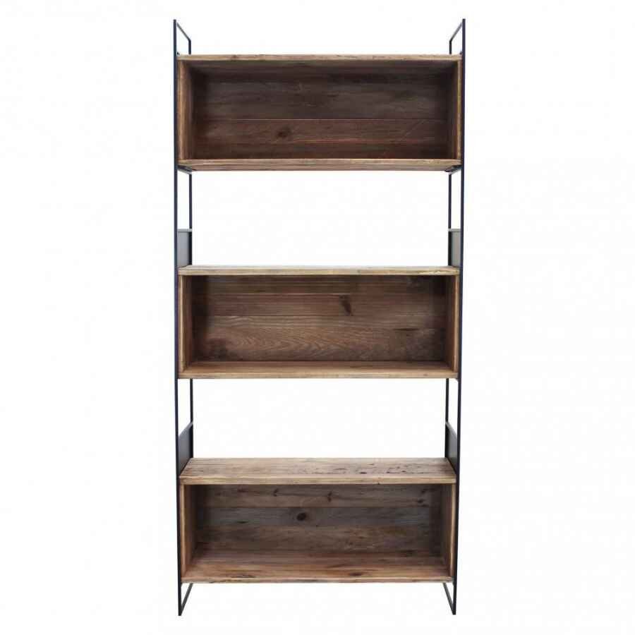 Libreria con 6 ripiani in Pino riciclato cm 91x35x190 – PINE