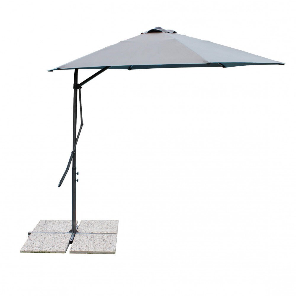Ombrellone da Giardino decentrato 2,5×2,5 in acciaio,poliestere – MUSON