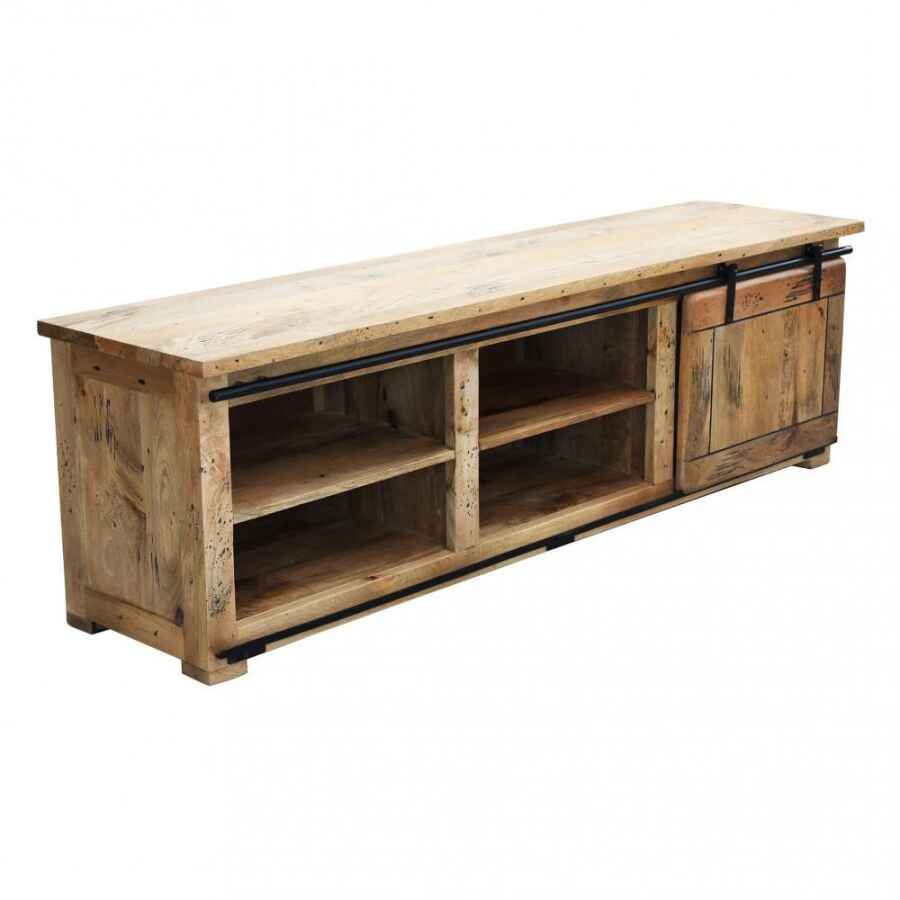 Porta tv per soggiorno Industrial in Legno cm 180x45x55 – RICK