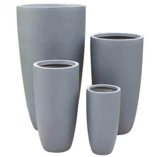 Set di 4 vasi da Giardino in Fibra di argilla cm 54x54x101 – DERRICK