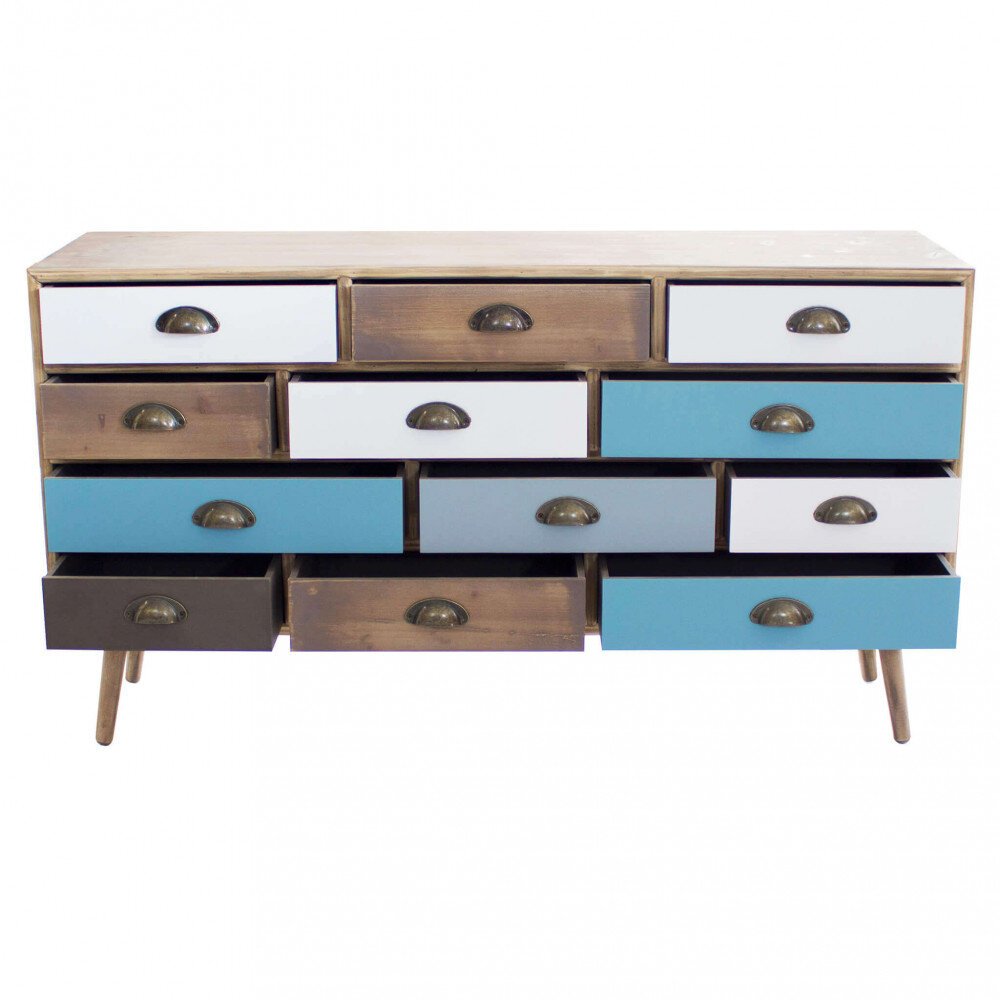 Cassettiera 12 cassetti in Legno cm 120×36,5×49 – CAL