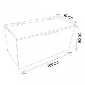 Cassapanca pino 100 cm in Legno cm 100x50x40 – CAMRON
