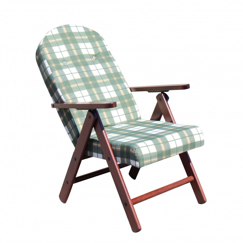 Poltrona Sdraio 4 posizioni con cuscino in Cotone,Legno cm 61x75x110 – BURT