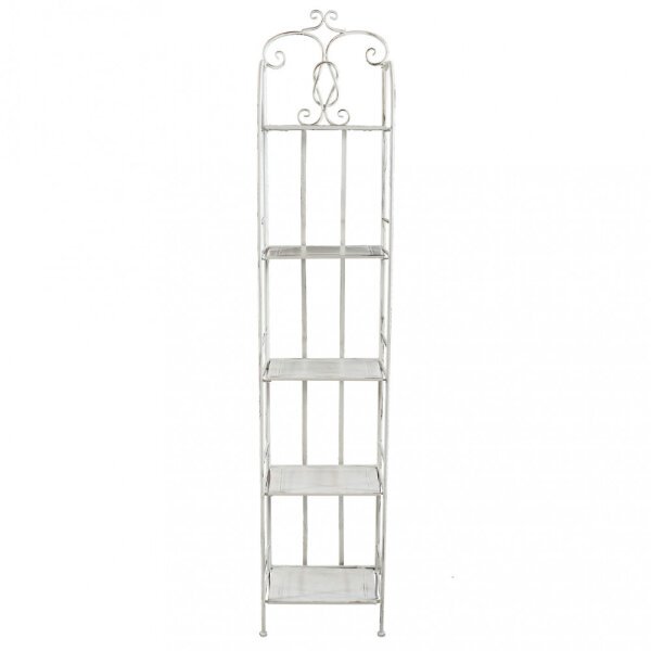 Scaffale 5 piani stile provenzale verniciato in Acciaio cm 32x22x165 – ULYSSES