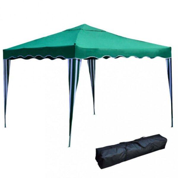 Gazebo Pieghevole con sacca protettiva 3×3 in acciaio,poliestere – CHESLEY