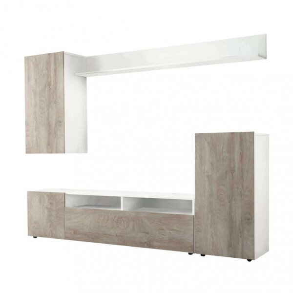 Parete Attrezzata per Soggiorno in Truciolare cm 210×36,5×170 – WALLACE