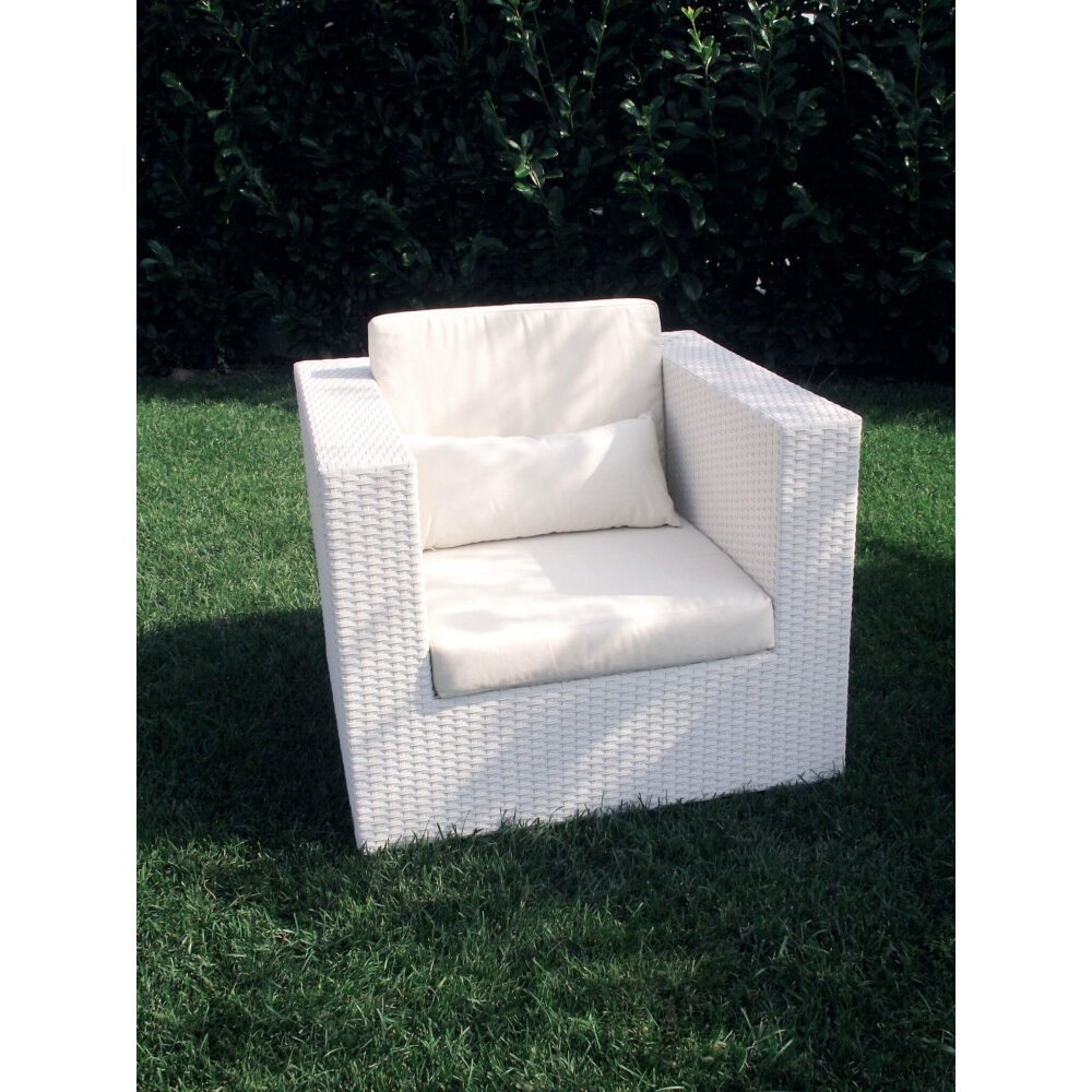 Salotto da Giardino con cuscini 4 posti in Wicker,Alluminio – ABE