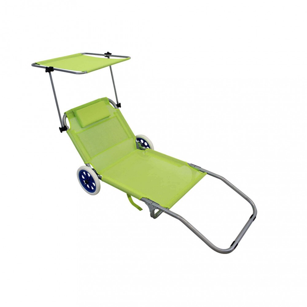 Spiaggina Pieghevole con ruote colore casuale in Alluminio,Textilene cm 145x52x62 – TRISTIN