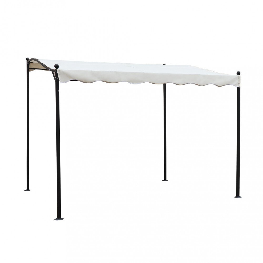 Pergola da Giardino addossata 3×2,5 in acciaio,poliestere – BILL
