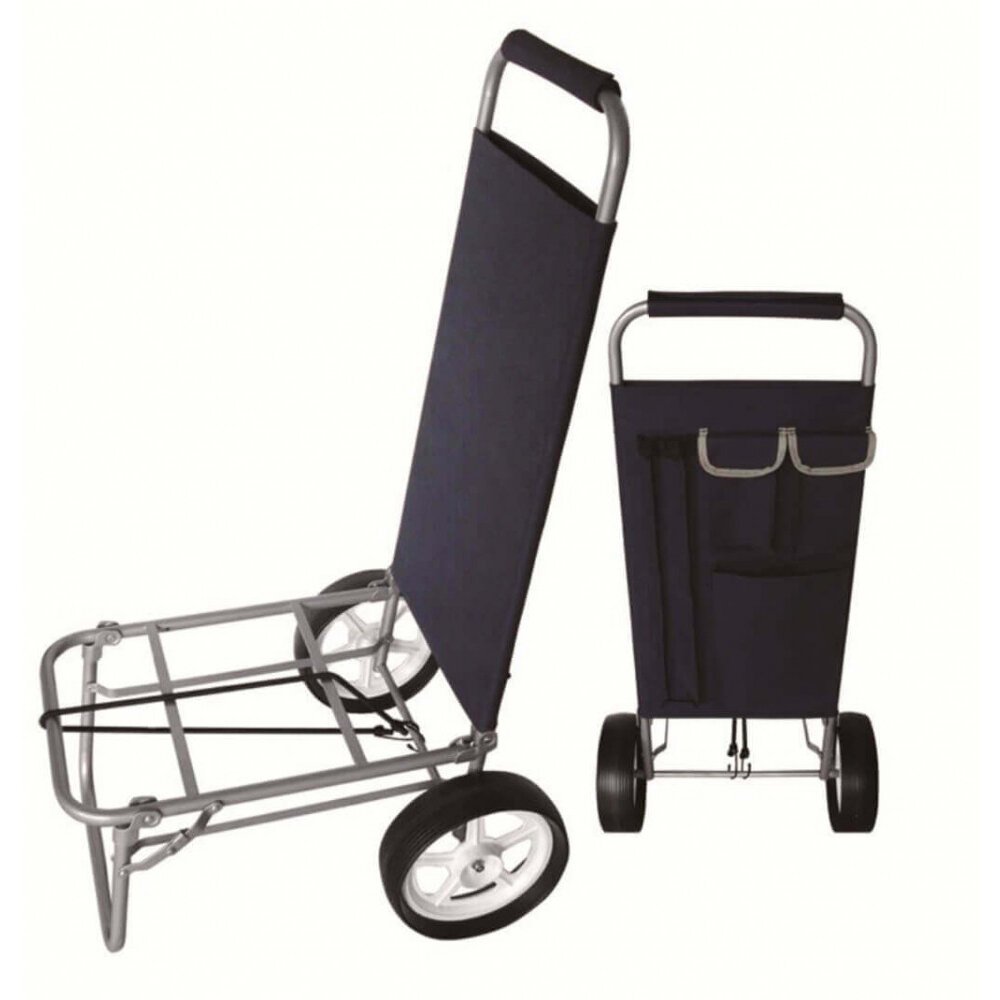 Carrello da spiaggia e campeggio Pieghevole in Acciaio,Oxford cm 62,5x52x103 – DORON