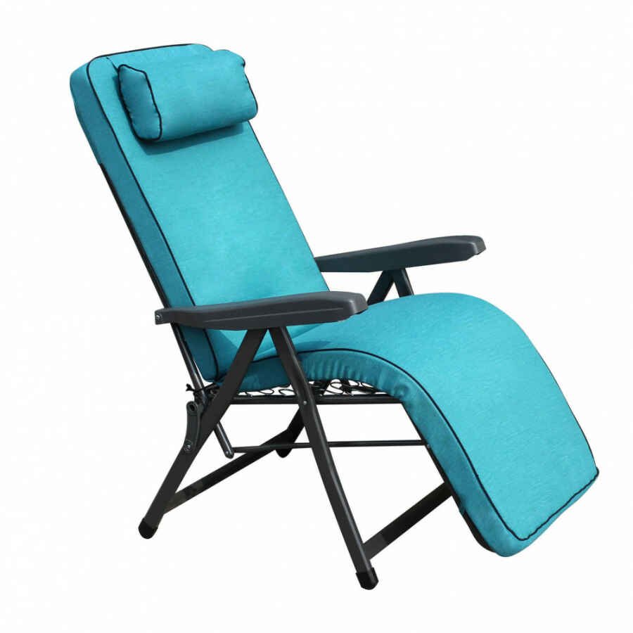 Poltrona Sdraio relax reclinabile in Tessuto,Acciaio cm 155x60x60 – MORTY