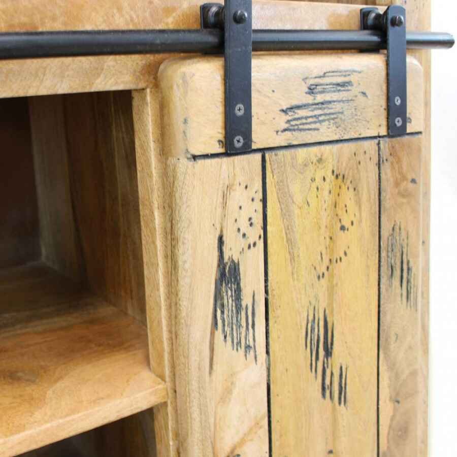 Mobiletto per soggiorno Industrial in Legno cm 70x45x90 – RICK