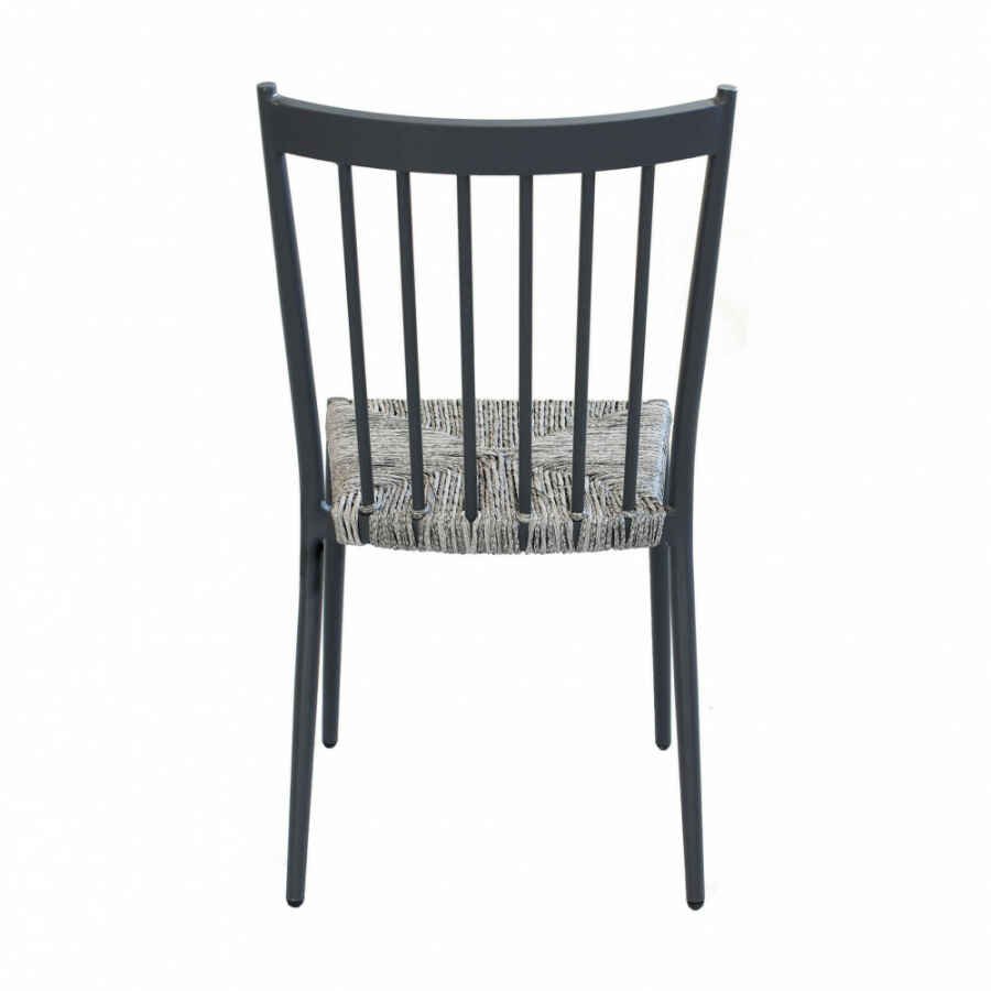 Sedia da Giardino Impilabile in Alluminio,Wicker cm 46x57x86 – BURTON