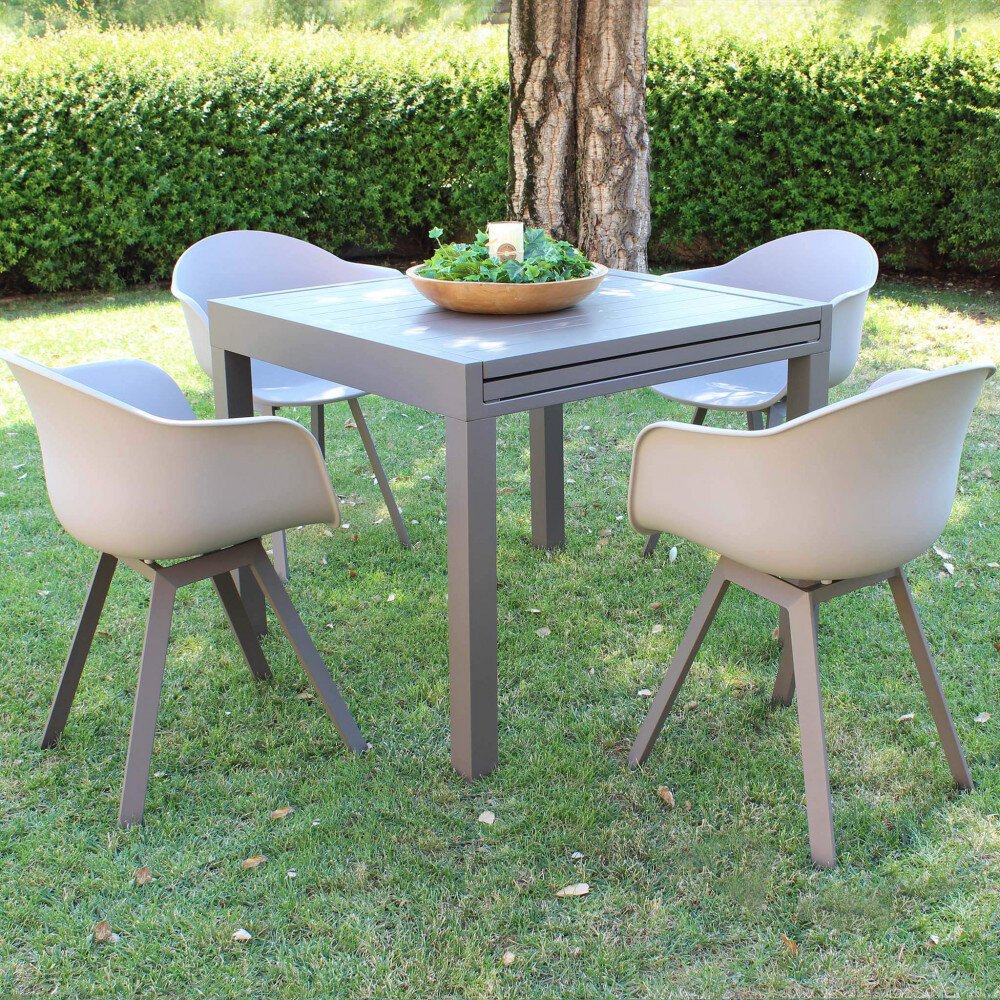 Poltrona da Giardino in Plastica,Alluminio cm 63x55x79 – CLARK