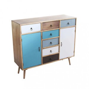 Mobiletto multicolor in Legno,MDF cm 100x35x70 – PACE