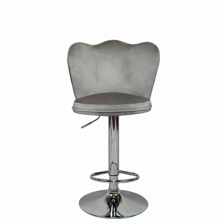 Sgabello alto con Schienale in Velluto,Metallo cm 51x49x101 – MAVERIK