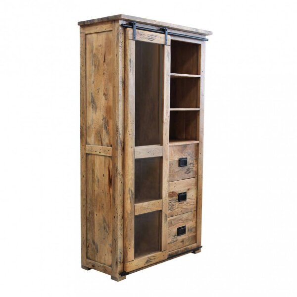 Credenza per soggiorno Industrial in Legno cm 100x48x180 – RICK