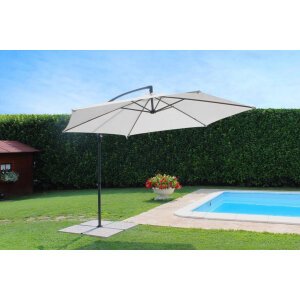 Ombrellone da Giardino Rotondo 3 decentrato in acciaio,poliestere – NILO