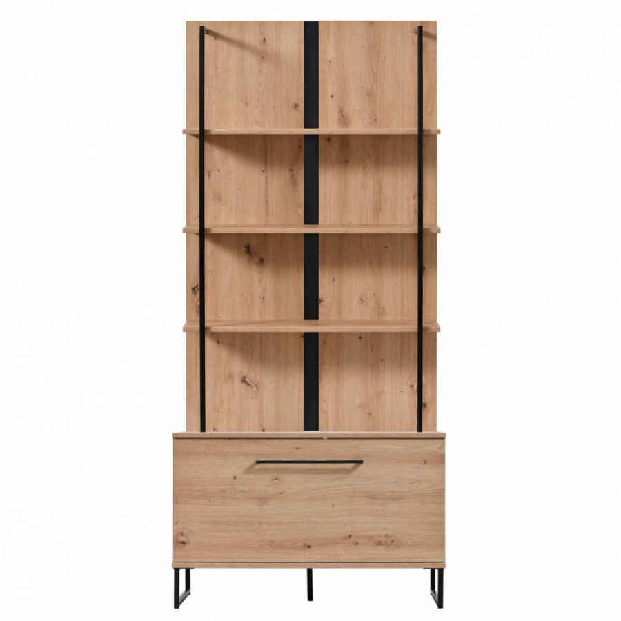 libreria moderna con 4 mensole e un’anta cm 85 x 42 x 191,5 h – ZENWOOD