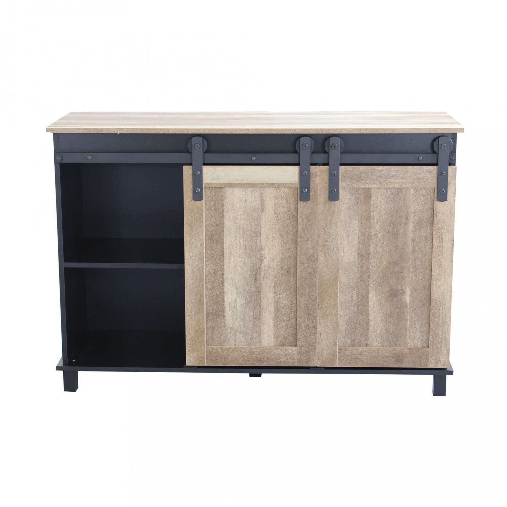 Madia per soggiorno Industrial in Legno,Acciaio cm 120x40x82 – TREY