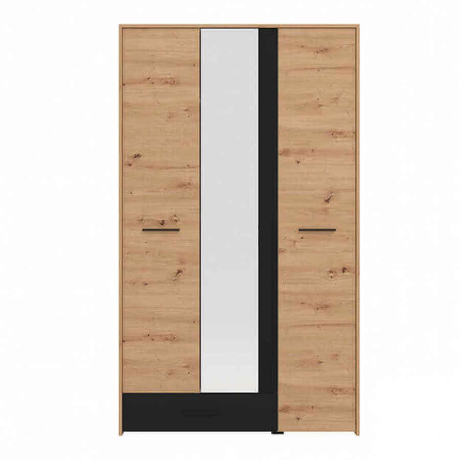 armadio tre ante moderno minimal in legno cm 119 x 53 x 203,7 h – CAD