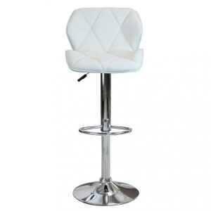 Sgabello Moderno per Sala da Pranzo in Ecopelle,Metallo cm 48x44x106 – PETER